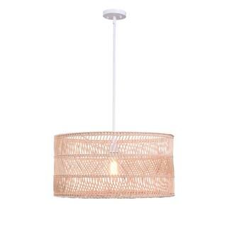 Manor Brook Lido 1-Light Rattan Pendant MB100546 | The Home Depot