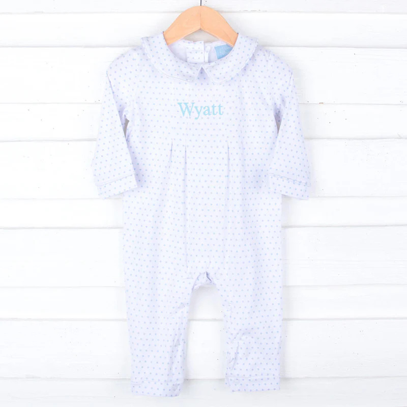 Blue Polka Dot Romper | Classic Whimsy