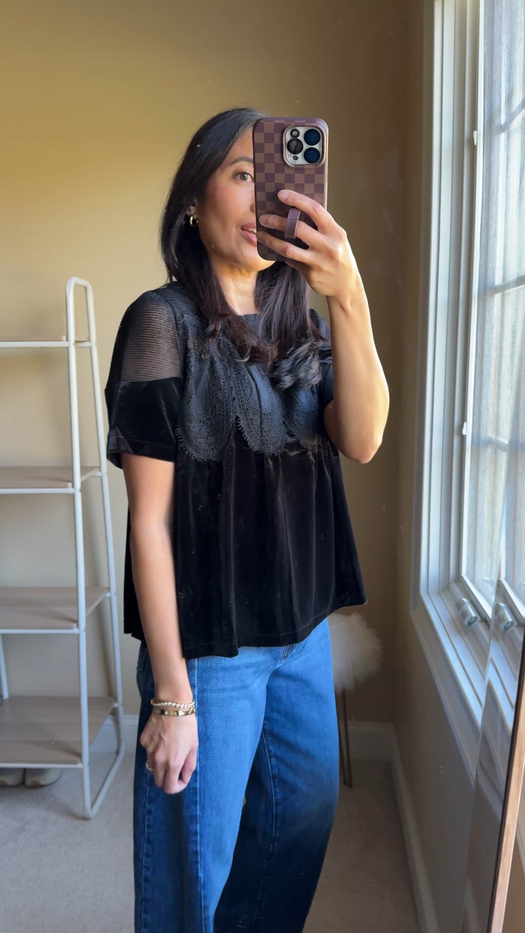 Holiday outfit.  Comfy dressy tops for holiday gatherings. 
-Both around $45, but look more expensive. 
Detailing is very nice. 
They look good and are easy to wear. Multiple colors available  
True to size. 
-Dark wash denim jeans are easy to dress up. This barrel style has been a favorite. I sized up. 
-Kitten heel booties vs regular heels for warmth. Linking multiple options. 


#LTKHoliday #LTKOver40 #LTKFindsUnder50