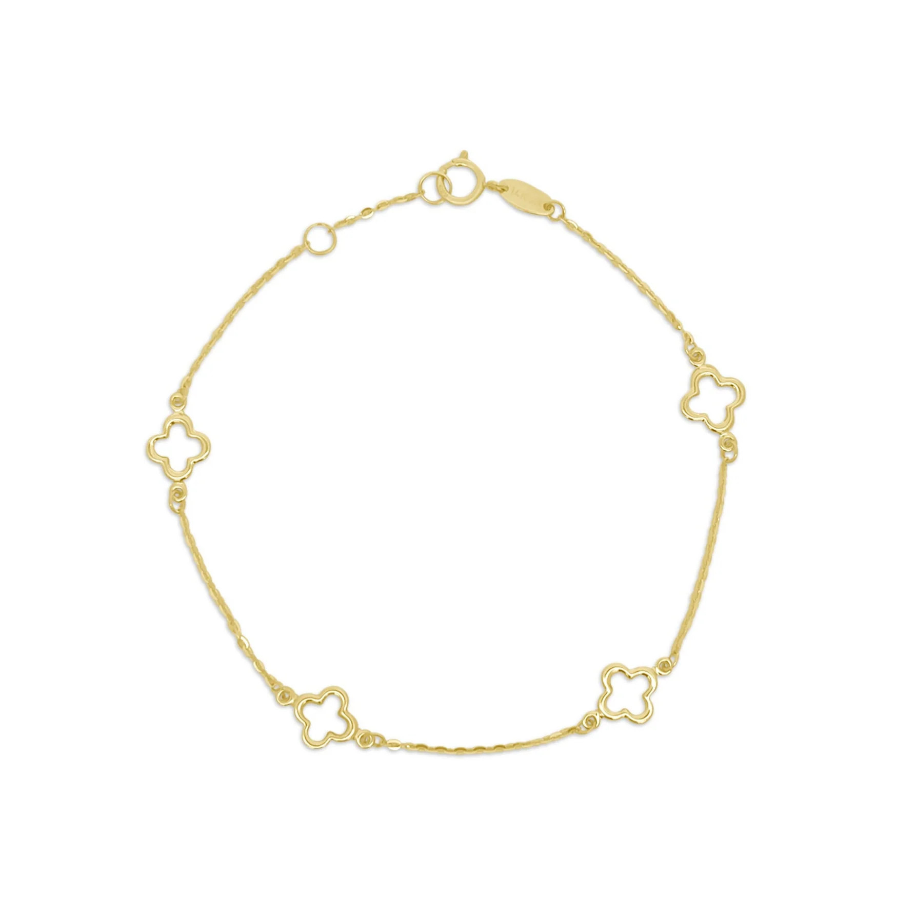 Open Clover Chain Bracelet | LINDSEY LEIGH JEWELRY