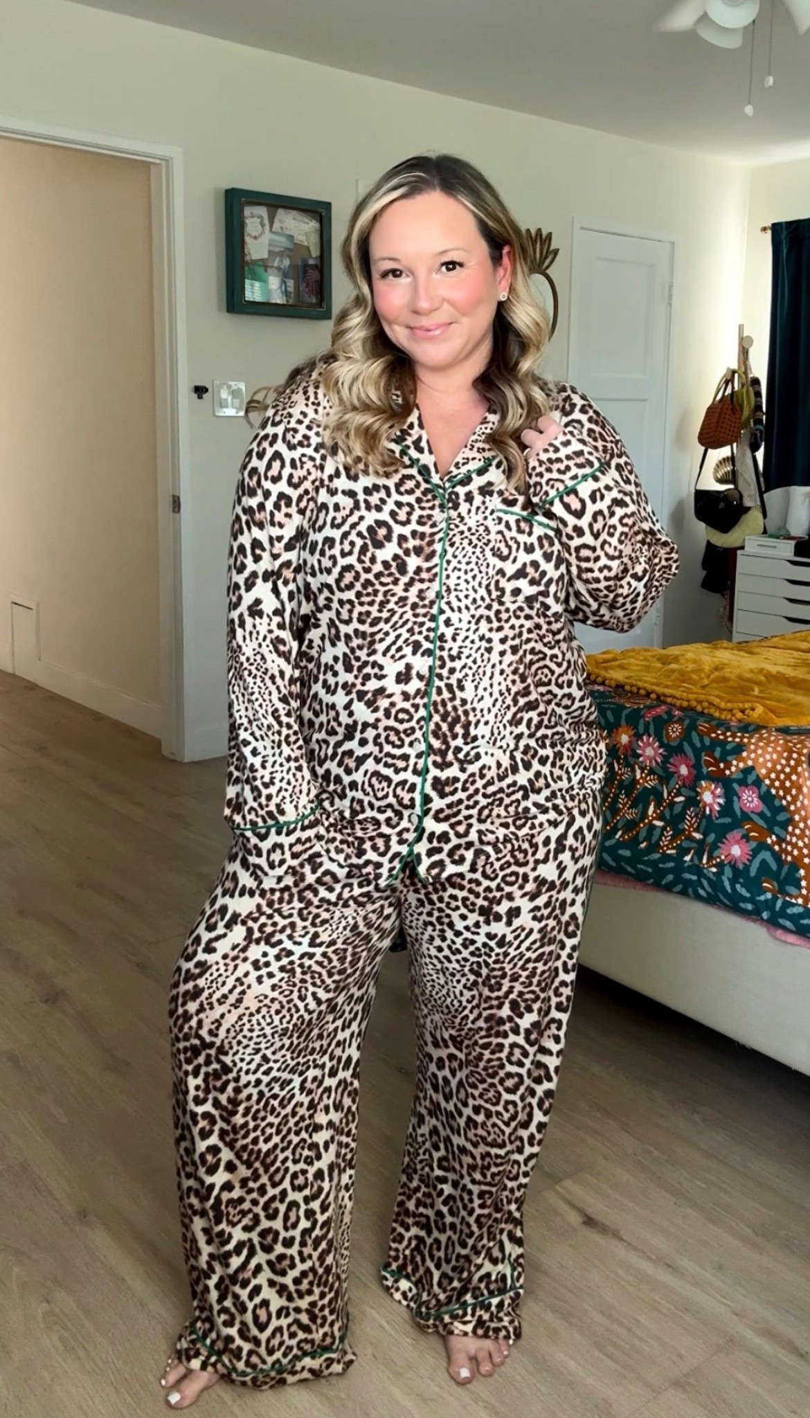 Aerie leopard pajamas size LARGE 
So stretchy and soft! They now come in a short sleeve and shorts option too! 

Pajamas, matching set, lounge wear, gifts for her, gift ideas 

#LTKMidsize #LTKHoliday #LTKOver40