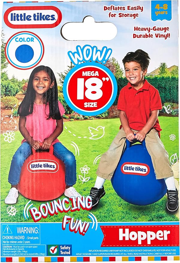 Little Tikes Bouncing Fun! Blue Hopper 9301B - Mega 18" Inflatable Heavy Gauge Durable Vinyl Ball... | Amazon (US)