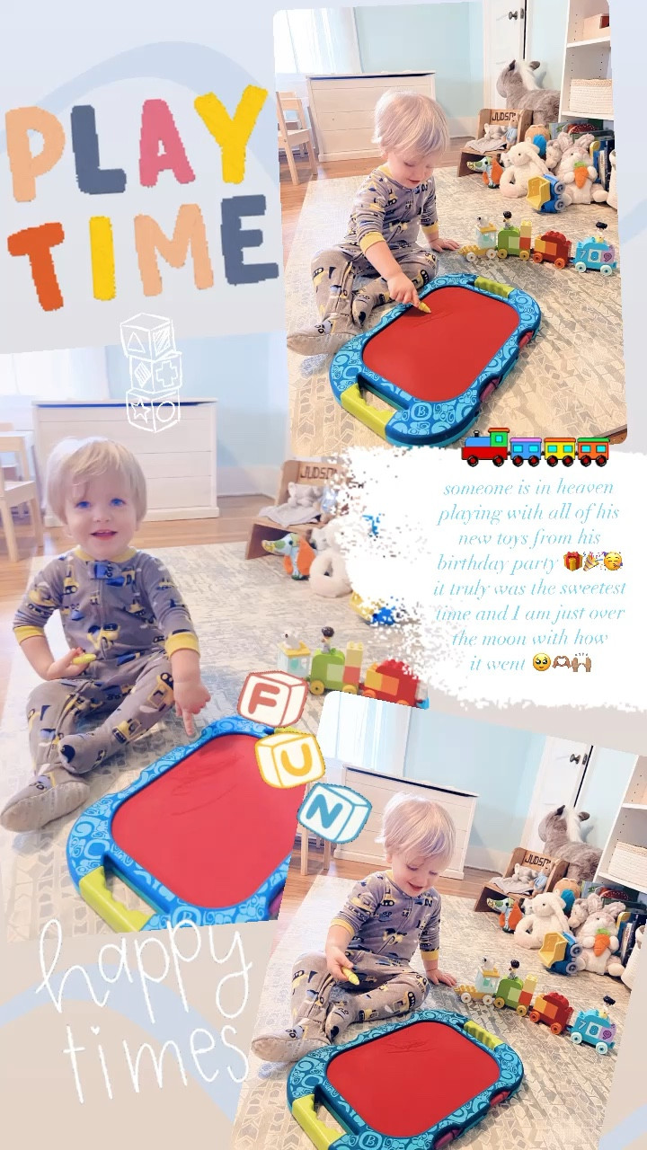 someone is in heaven playing with all of his new toys from his birthday party 🎁🎉🥳 it truly was the sweetest time and I am just over the moon with how 
it went 🥹🫶🏽🙌🏽