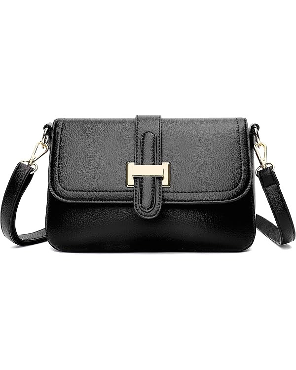 FSD.WG Fashion Quilted Crossbody Bag,Leather Ladies Shoulder Purses, Mini Shoulder Bag,Phone Wall... | Amazon (US)