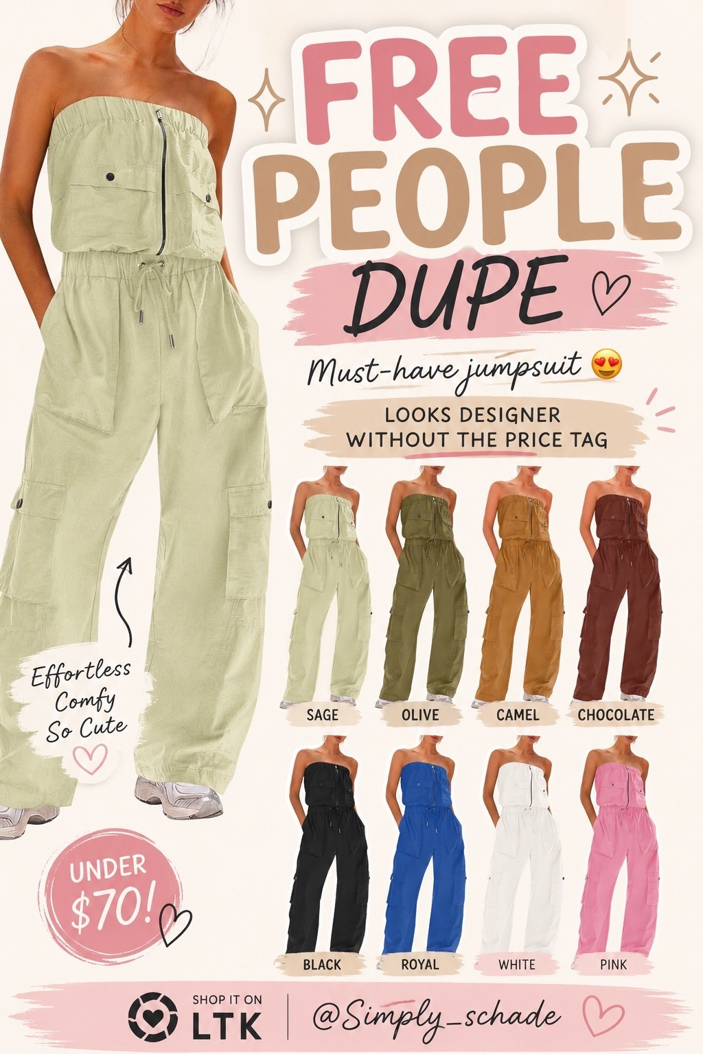 FREE PEOPLE VIBES… without the price tag 🤍✨
This jumpsuit is seriously SO cute + comfy and giving total Free People vibes for a fraction of the price 🙌 Comes in sooo many colors and perfect for summer, travel, errands, or just throwing on and looking cute 😍

Linked in my LTK! Hurry before colors/sizes go 💕

#LTKStyle #LTKFinds #FreePeopleDupe #AmazonFashion #SummerStyle #JumpsuitStyle #FashionFinds #LTKUnder100 #SummerOutfit #ComfyAndCute #OOTD #SimplySchade #AmazonFinds #FashionDupe #CasualChic

#LTKootd #LTKgrwm #LTKdayinmylife