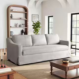 Serta Harbor 90.6 in. Beige Polyester Full Size Sofa Bed 113A012LIN - The Home Depot | The Home Depot