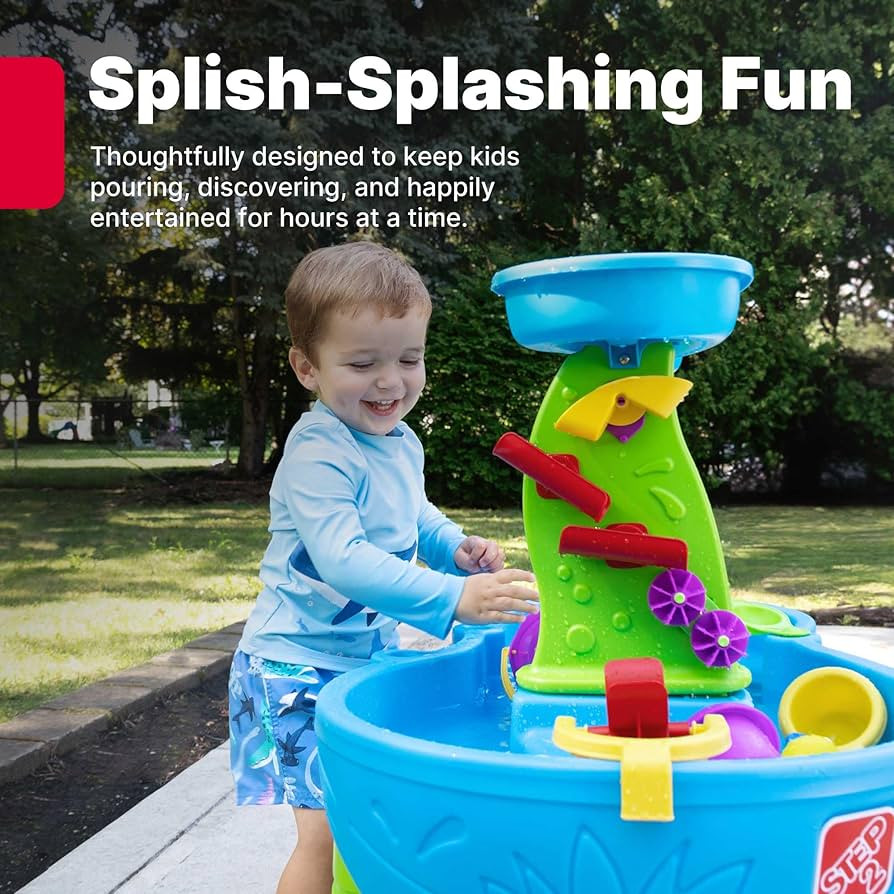 Step2 Rain Showers Splash Pond Water Table, Kids Water and Sand Activity Sensory Playset, Summer ... | Amazon (US)