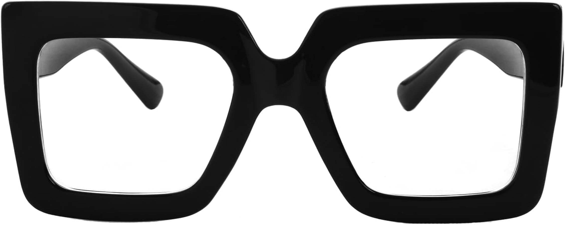 Onrtry Oversized Square Blue Light Glasses for Women Men Thick Frame Big Computer Eyewear Non-Pre... | Amazon (US)