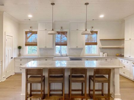 This client build kitchen is gorgeous! I’m linking the barstools and shades for you! 

#barstools #counterstools #kitchen 

#LTKhome