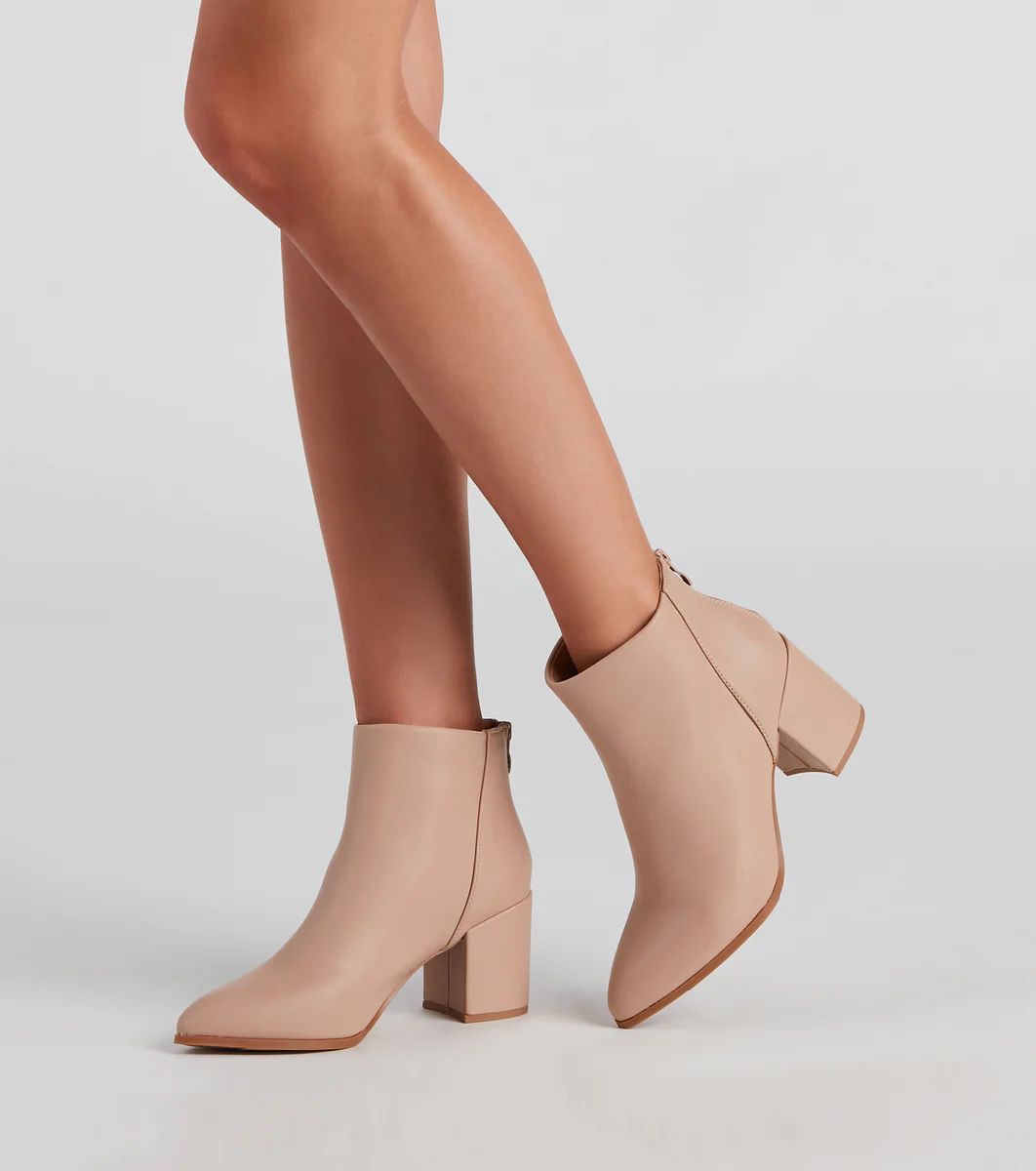 Basic Chic Faux Leather Booties | Windsor Stores