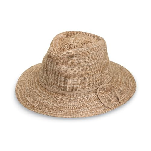 Wallaroo Victoria Mixed Camel Large Fedora UPF 50+ Protection, Wide Brim, Packable & Adjustable, Classic Fedora, Large Head Sizes Everyday Sun Hat, Stylish for Travel, Beach and Outdoors | Amazon (US)