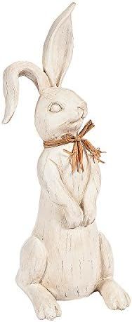 Rustic Easter Rabbit Figurine (Hand Painted) Farmhouse Easter Home Decor | Amazon (US)