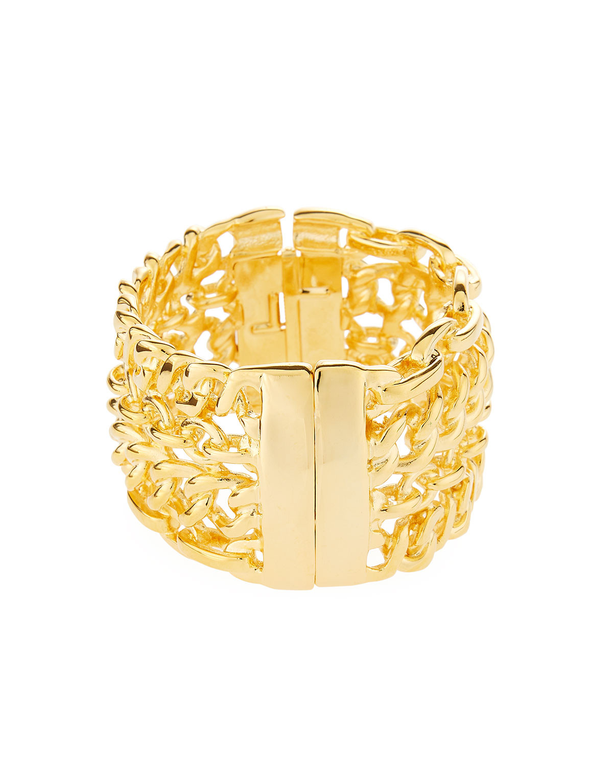 Kenneth Jay Lane 4-Row Link Cuff Bracelet | Neiman Marcus