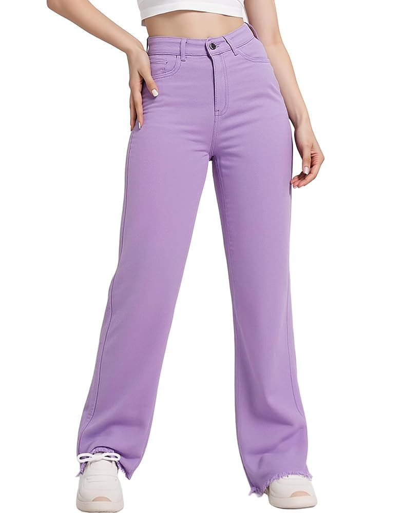 Vintage Jeans for Women Teen Girl High Waisted Relaxed Fit Straight Leg Baggy Boyfriend Jeans | Amazon (US)