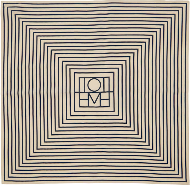 TOTEMEOff-White & Black Signature Monogram Silk Scarf | SSENSE