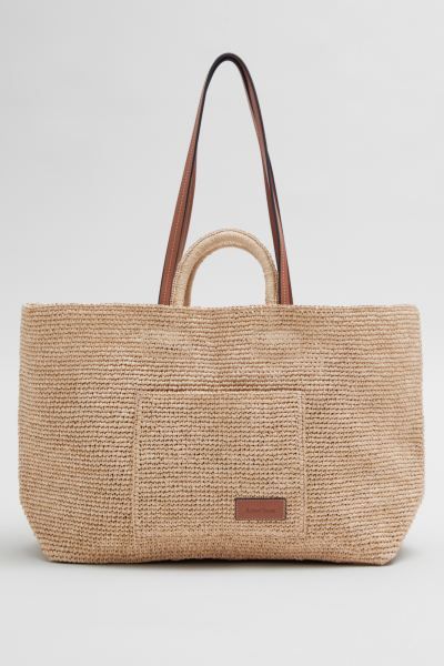 Large Woven Straw Tote | H&M (UK, MY, IN, SG, PH, TW, HK)
