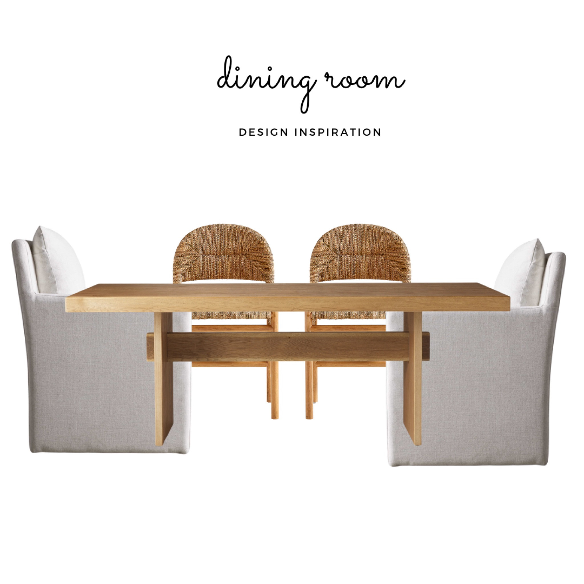 Dining room inspiration using Arhaus and Crate and Barrel pieces! #diningroominspo #diningchairs

#LTKhome