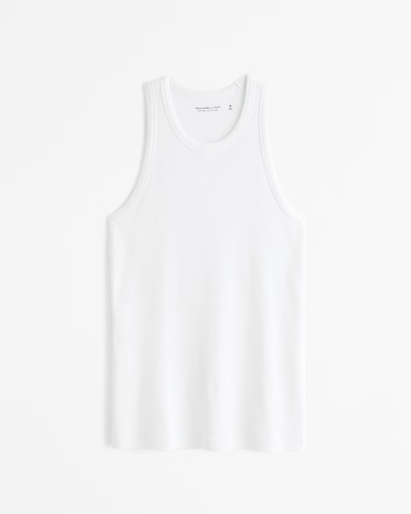 Men's Essential Ribbed High-Neck Tank | Men's Tops | Abercrombie.com | Abercrombie & Fitch (UK)