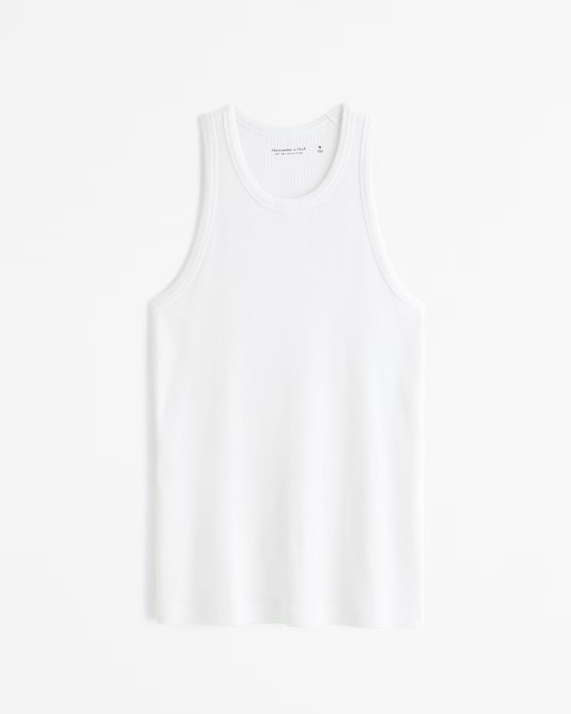 Men's Essential Ribbed High-Neck Tank | Men's New Arrivals | Abercrombie.com | Abercrombie & Fitch (US)