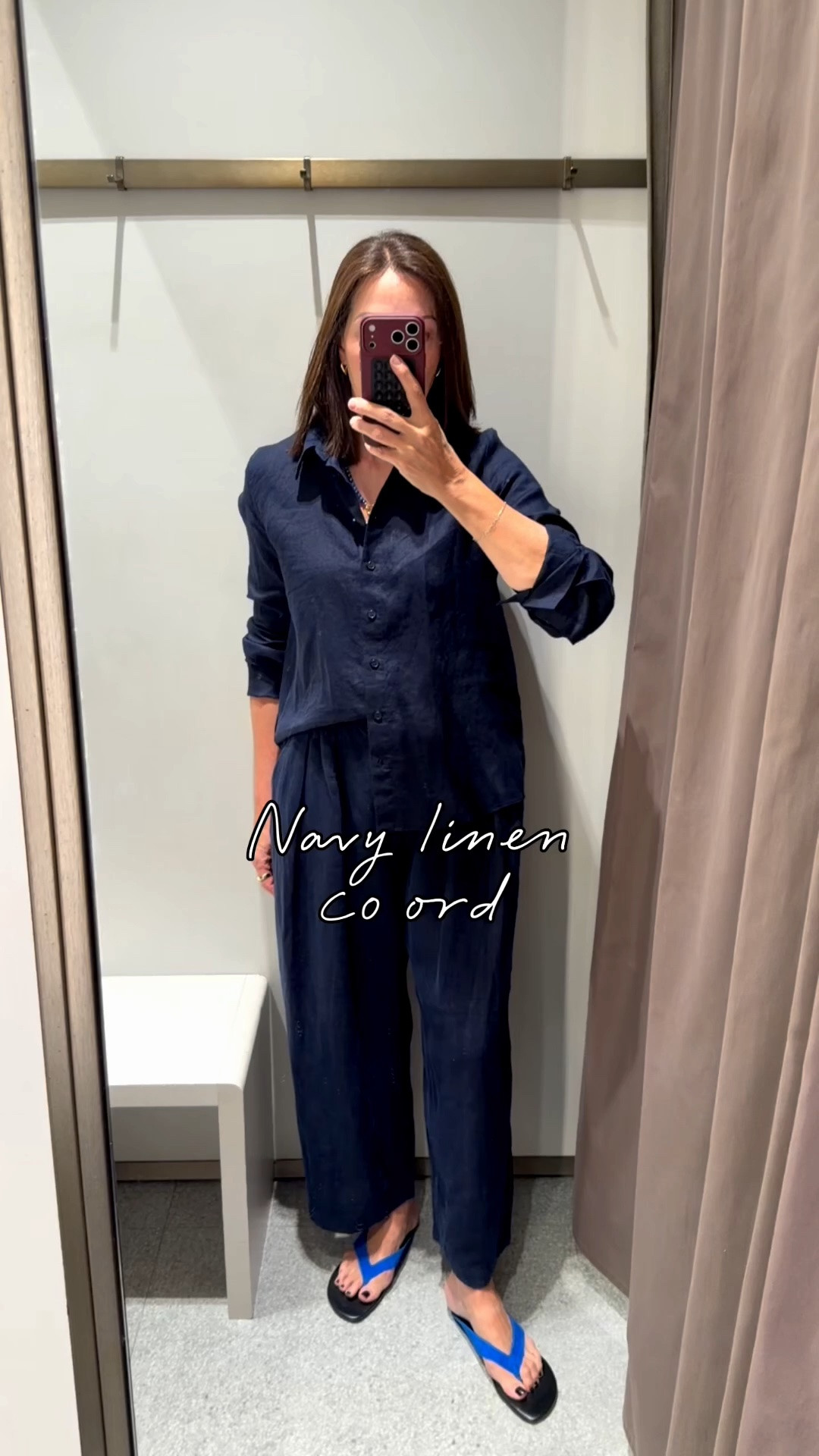 The most popular and most requested item this summer by my styling clients has been a linen co ord - and they don’t get much better than this one.

Comment SHOP for the links x

I’ve had such great feedback about quality, fit and comfort - and it’s a great price too.

Co ords are a great idea for holidays as they create multiple looks from just 2 pieces. They work perfectly together, then give you lots of options as separates. 

This navy is timeless - but if you fancy something different this also comes in pink, white and red.

I’m in a M shirt and M trousers.

#LTKsummer #LTKstyletip #LTKover50style