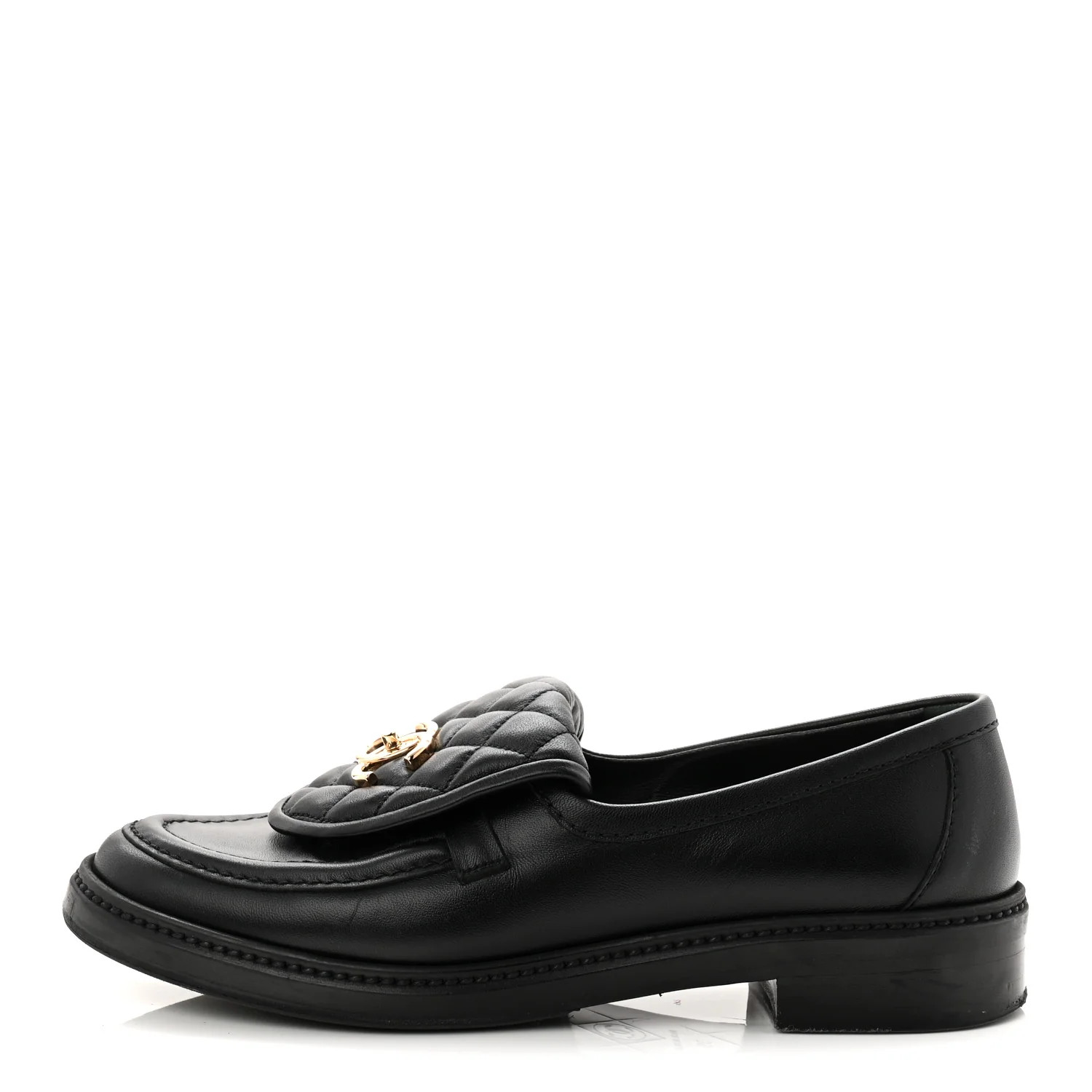 Lambskin Quilted CC Turnlock Loafers 39 Black | FASHIONPHILE (US)