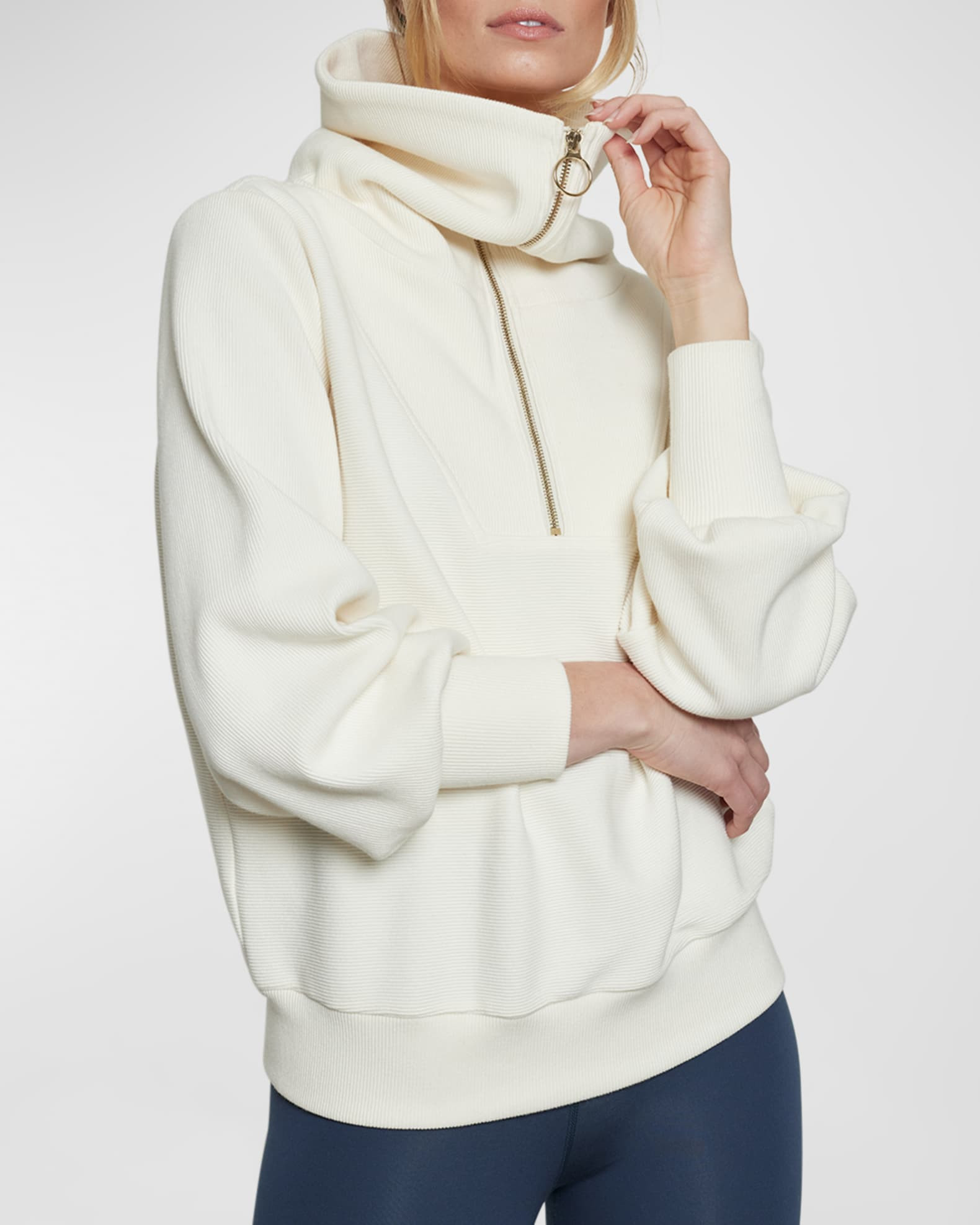 Varley Vine Oversized 1/2-Zip Pullover Sweatshirt | Neiman Marcus