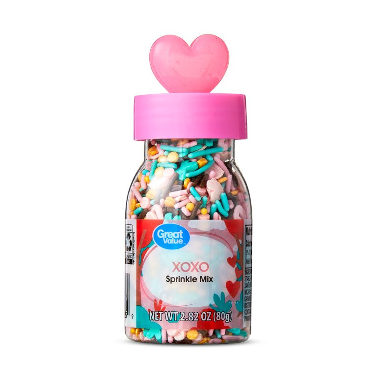Great Value Valentine's Day Pink XOXO Dessert Sprinkles, 2.82 oz | Walmart (US)