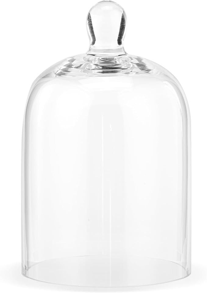 DEMDACO Market Finds Collection Classy Clear Dome Shaped 7 x 4 Glass Decorative Candle Cloche Acc... | Amazon (US)