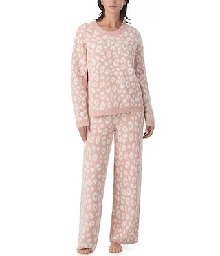 Sanctuary Cheetah Print Long Sleeve Pullover Sweater Knit Long Lounge Set | Dillard's | Dillard's
