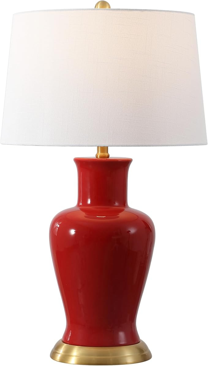 JONATHAN Y JYL4026G Julian 29" Traditional Classic Ceramic Urn LED Table Lamp, Red for Bedroom, L... | Amazon (US)