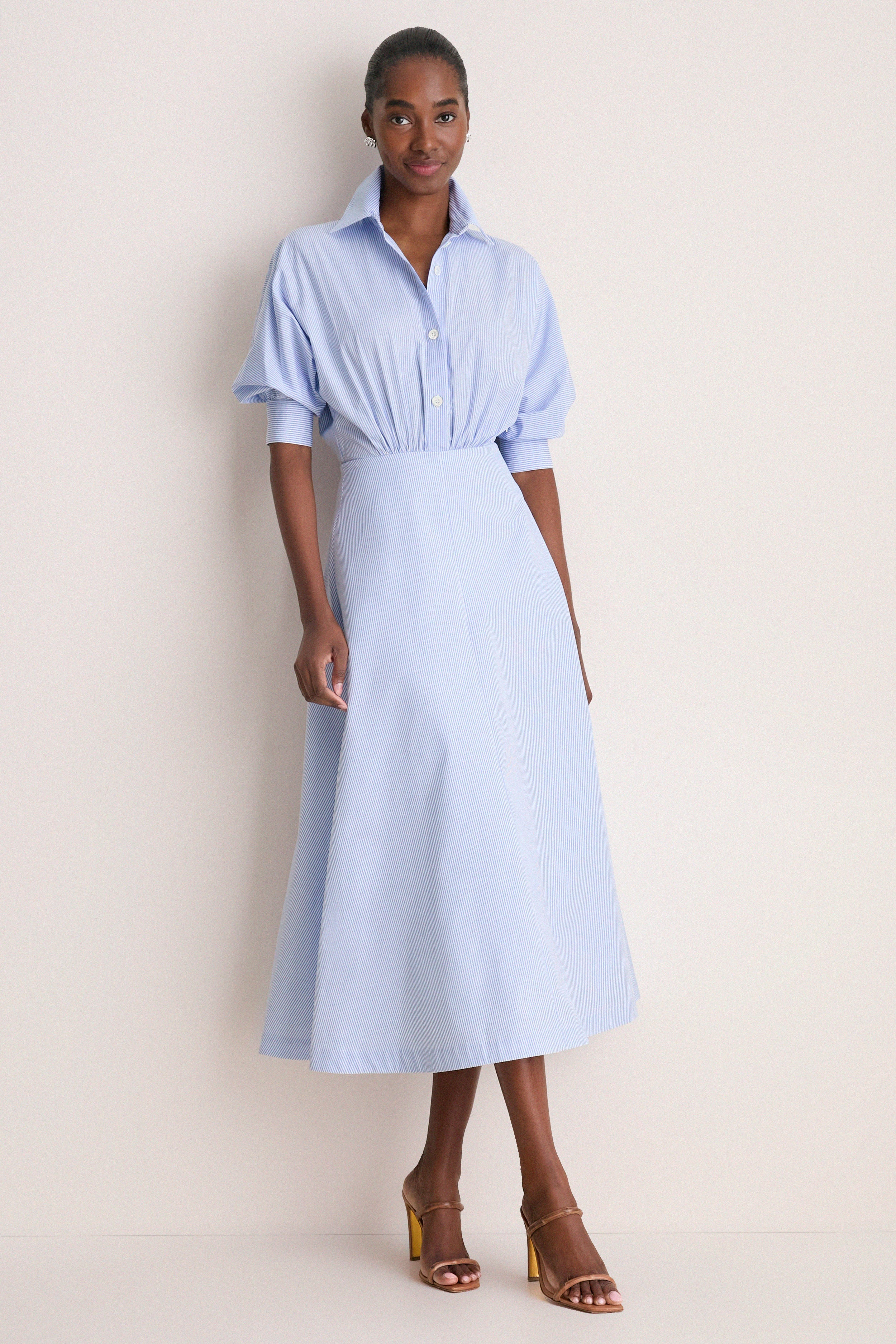 Cornflower Stripe Eleanor Midi Dress | Tuckernuck (US)