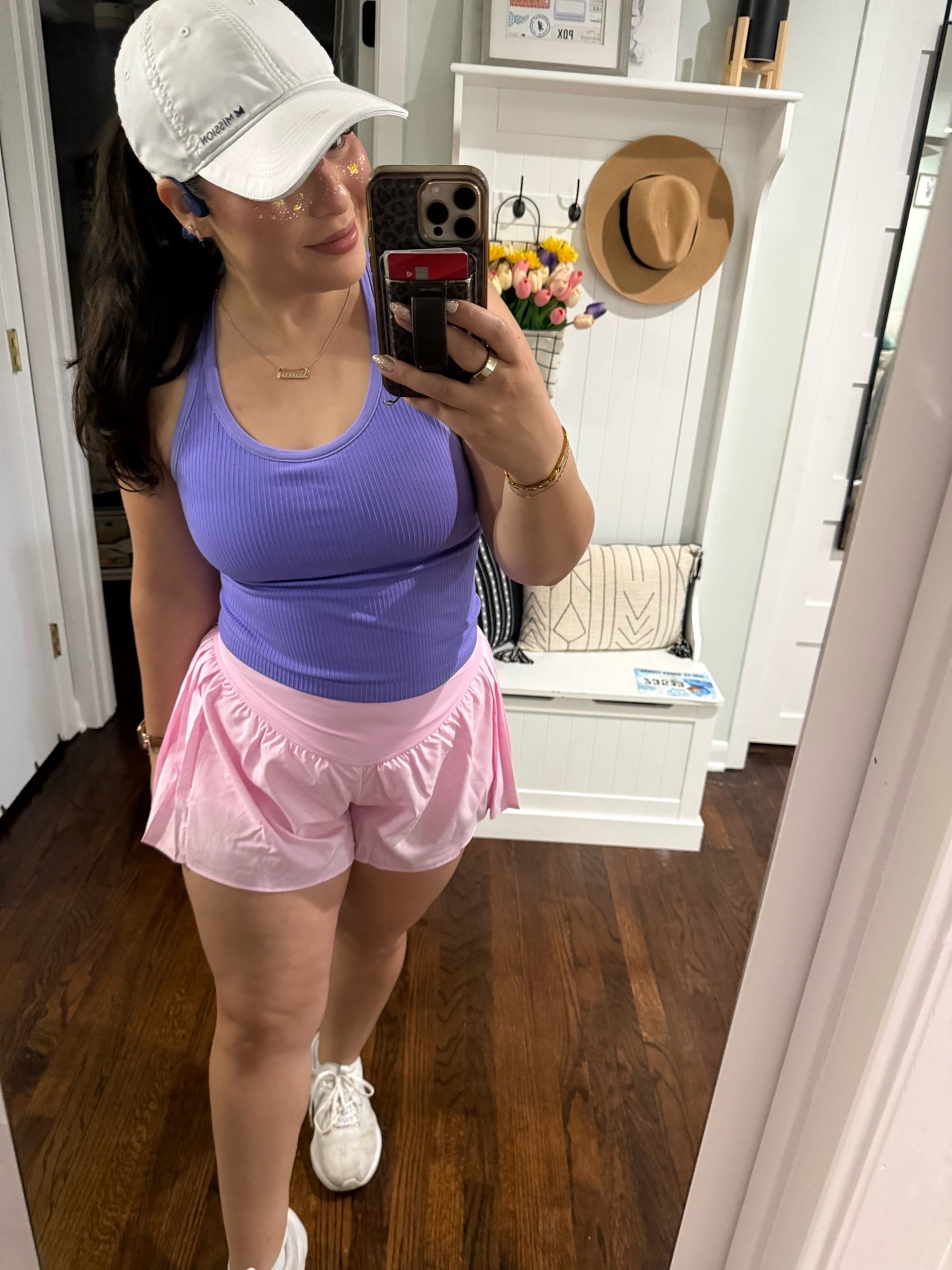 5k running outfit my favorite built in bra running tank of all time and how cute are these target shorts!

#LTKfitnessgoals