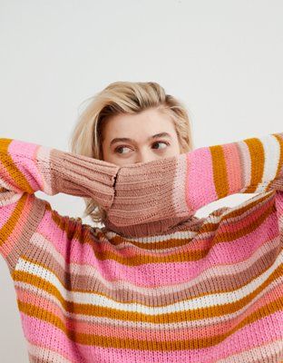 Aerie Chenille Oversized Turtleneck | American Eagle Outfitters (US & CA)