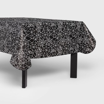 60"x84" Black Web Halloween Tablecloth - Hyde & EEK! Boutique™ | Target