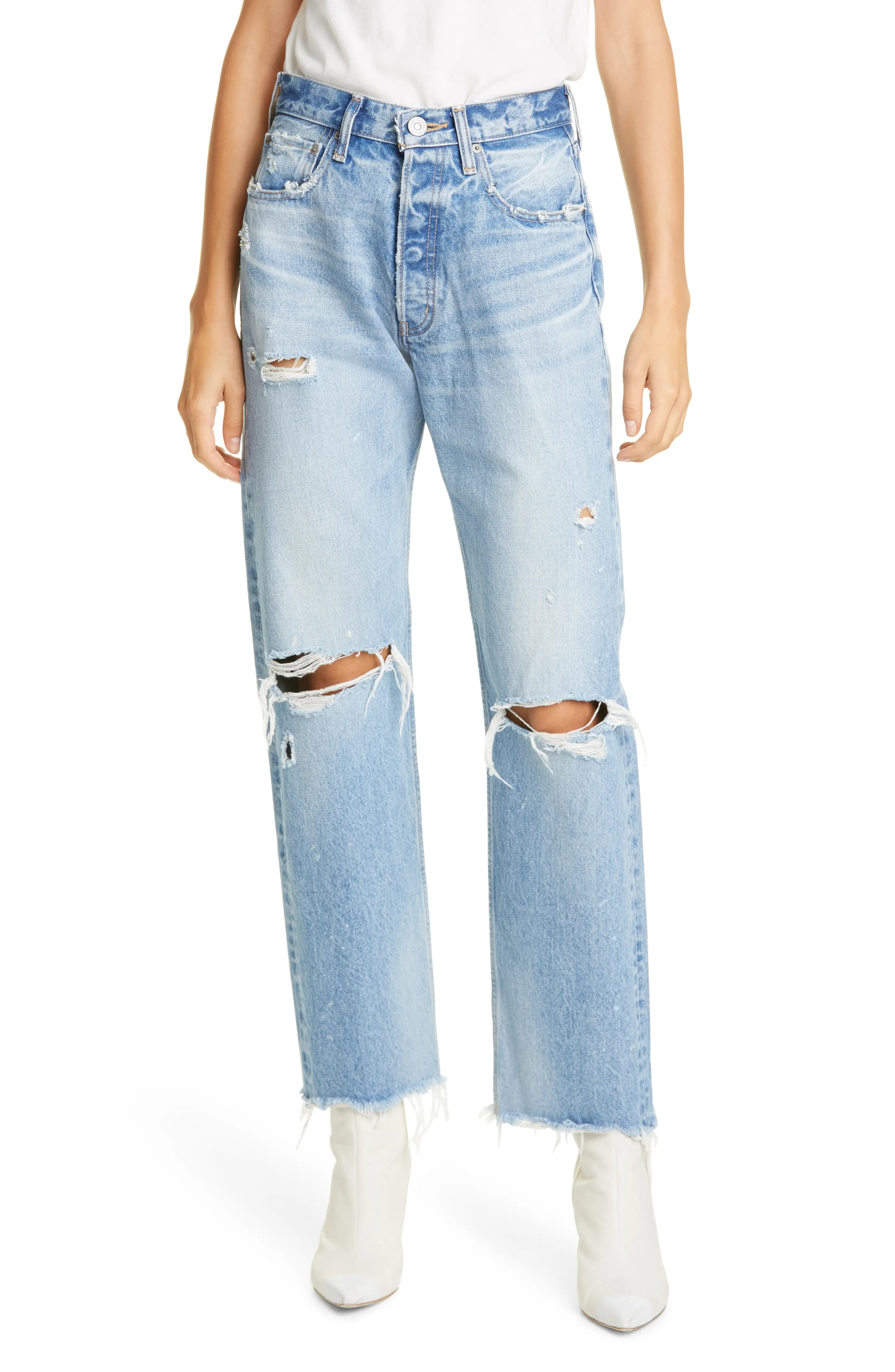 Odessa Ripped Straight Leg Jeans | Nordstrom