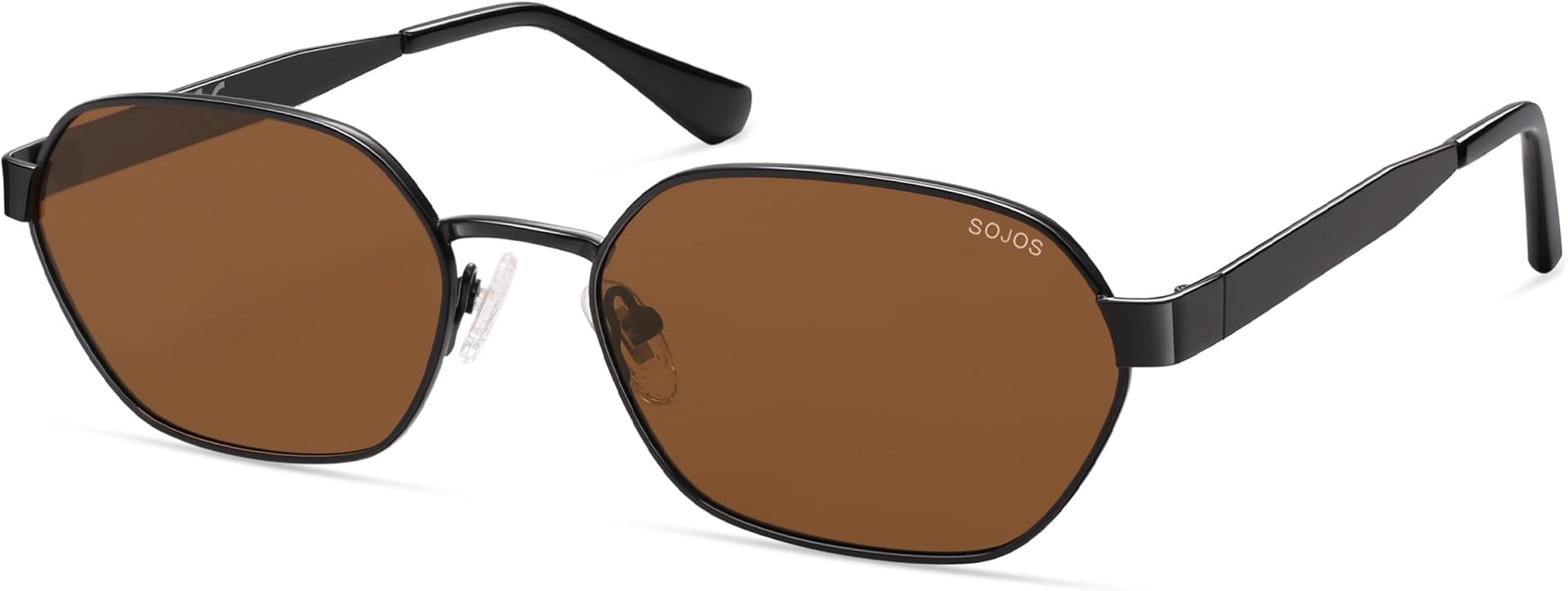 SOJOS Trendy Polarized Hexagon Sunglasses for Women Men, UV400 Retro Rectangle Shades SJ1238 | Amazon (US)