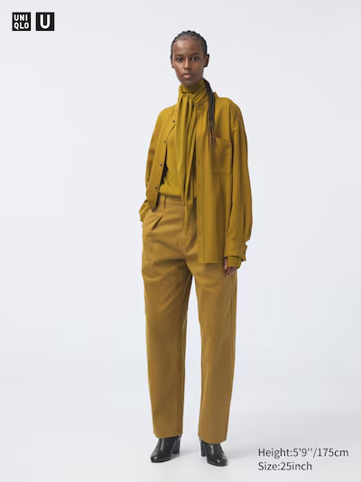 Uniqlo Denim Pleated Pants 

 #LTKcanada #LTKautumn #LTKworkwear