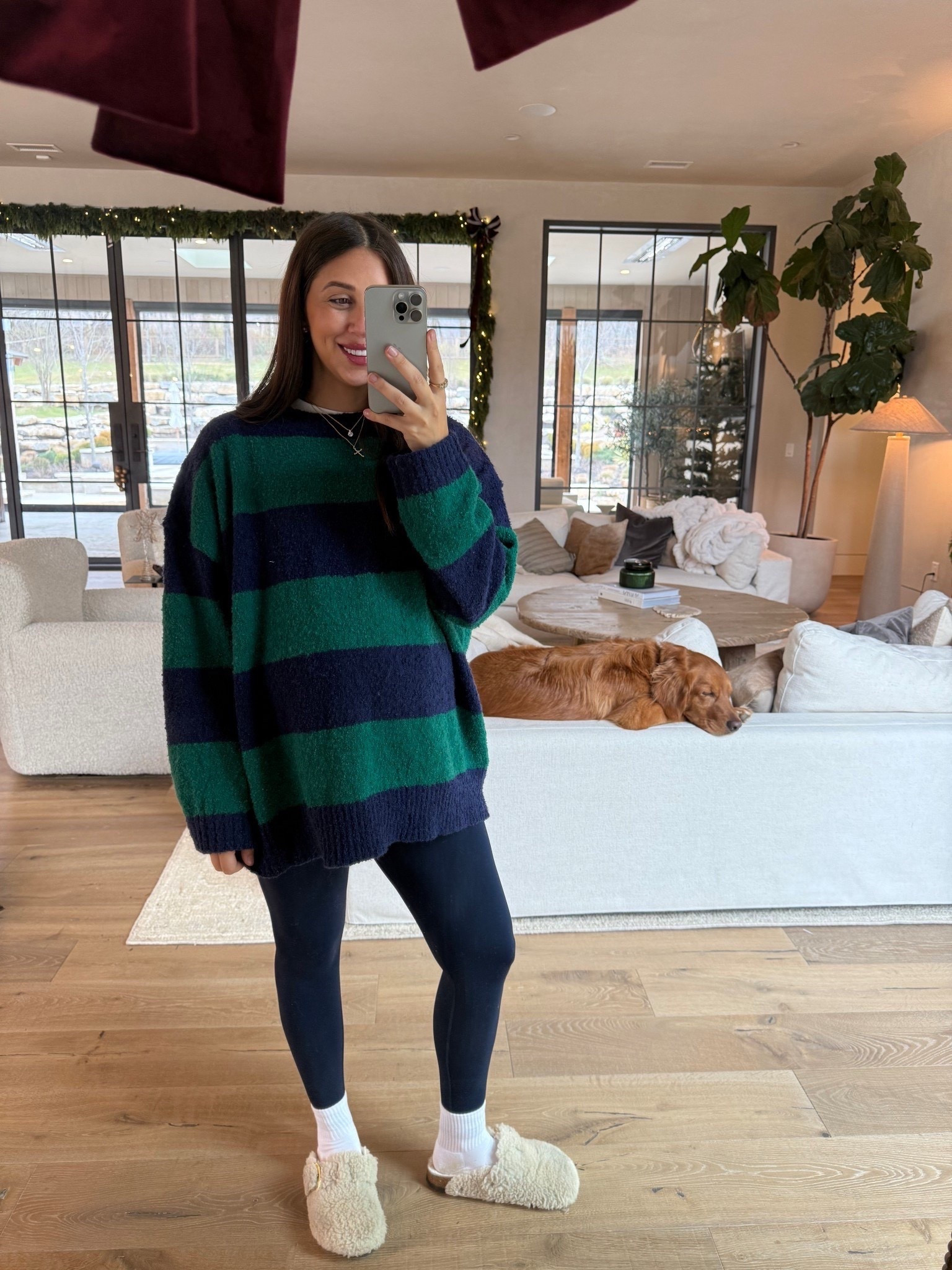 Amazon striped sweater outfit idea✨🫶🏽

sweater: medium
leggings: medium

Amazon, Amazon style, Amazon fashion, leggings, house shoes, slippers, casual style, Nashville, mom of 3, bump friendly, Dede Raad, dress up buttercup 

#LTKBump #LTKFindsUnder100 #LTKFindsUnder50