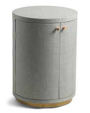 18in Linen Wrapped Isla Side Table | Marshalls