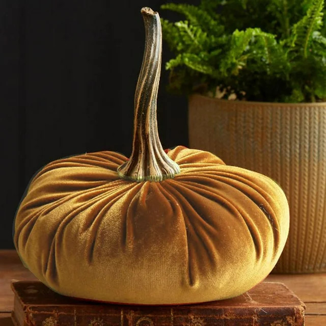 MIARHB 1 pc Handmade Velvet Pumpkins Decor Super Soft Stuffed Pumpkin with Exquisite | Walmart (US)