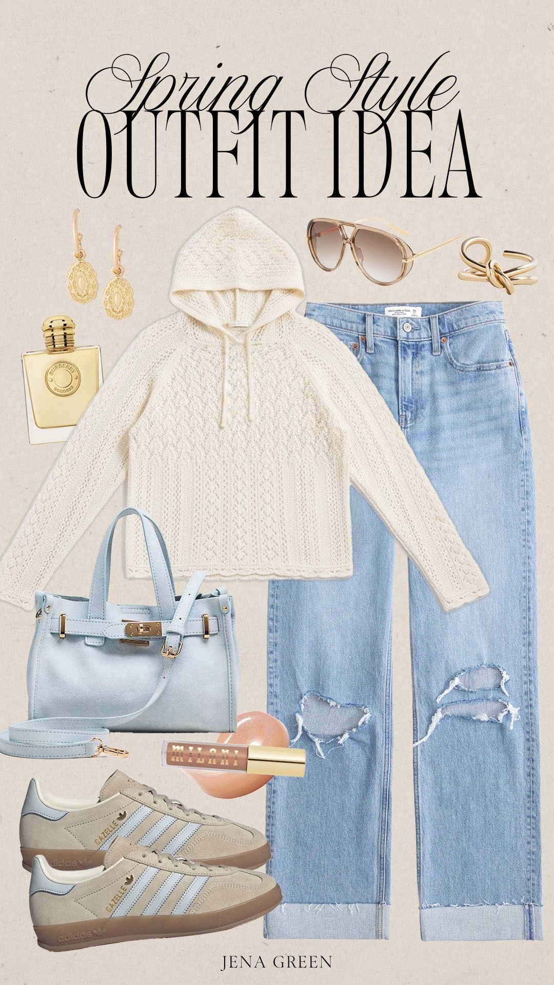 Trendy spring outfit idea. Early spring outfit. Target fashion. Target new arrivals. Target crochet hooded sweater. Abercrombie denim. Springy casual outfit idea  

#LTKgrwm #LTKootd #LTKSeasonal