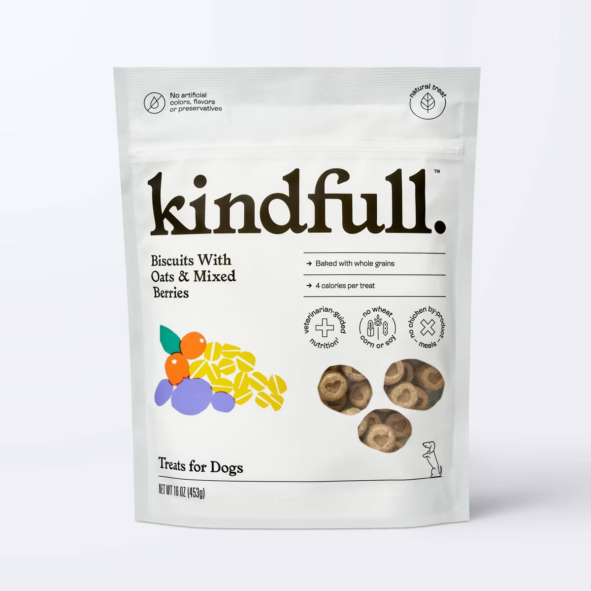 Biscuit with Oats and Mixed Berry Dog Treats - 16oz - Kindfull™ | Target