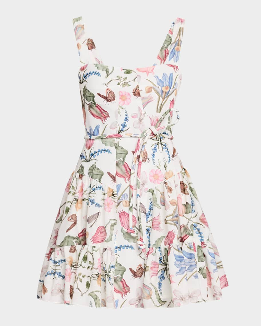 No Pise La Grama Caracas Linen Mini Dress | Neiman Marcus