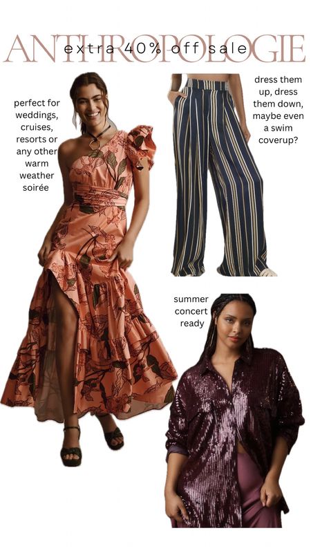 Anthropologie Sale!!! So many great designer finds at affordable prices. Fun styles for spring break and summer outfit. Even wedding guest looks. Definitely hit this sale for your new vacation looks  

#LTKSeasonal #LTKtravel #LTKsalealert