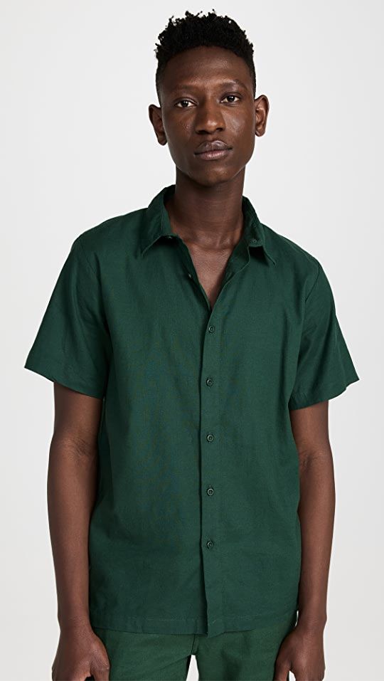 Onia Stretch Linen Short Sleeve Shirt | SHOPBOP | Shopbop