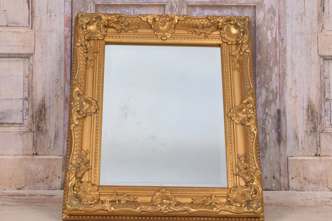 Amazing Mirror Goldene Crystal Mirror Mirror Ornaments Design Art Deco Style Elegant Gift Idea Ho... | Etsy (US)