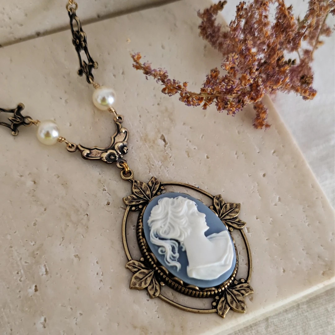 Katherine Pierce Inspired Cameo Necklace - Etsy | Etsy (US)