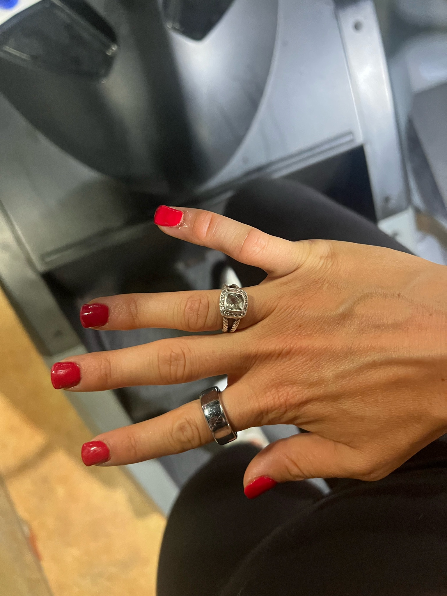 Oura ring - on my index finger is ON SALE!!! It’s rare… tracks sleep / recovery data, body temp for cycle, steps/ activity! 