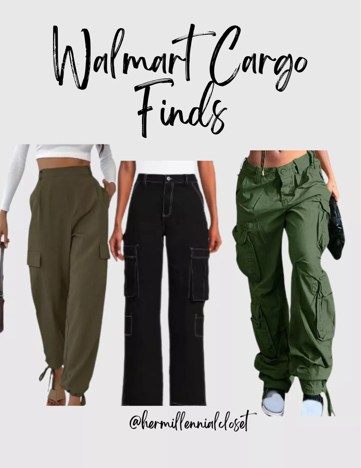 STARVNC Women Low-Waisted Multi Pockets Drawstring Cargo Pants