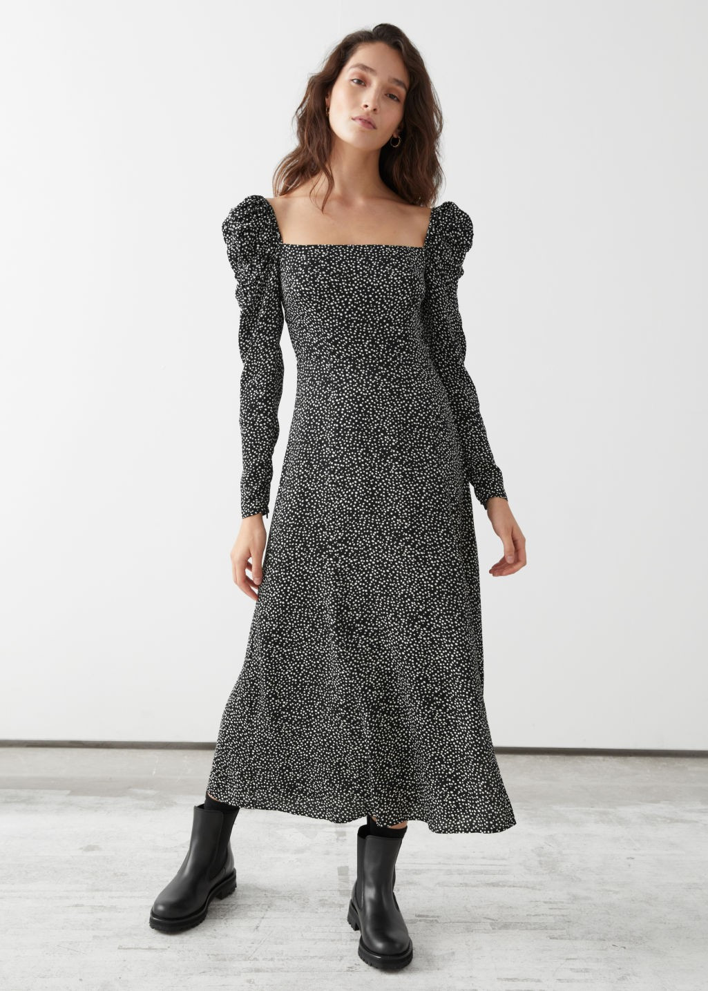 Satin Square Neck Midi Dress | & Other Stories (EU + UK)